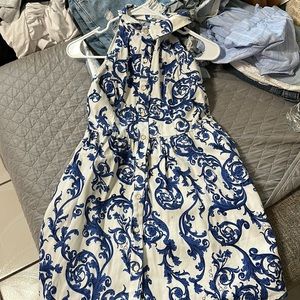 Blue& white Dress